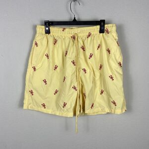 NWT J. McLaughlin Lobster Men’s Gibson Swim Shorts Trunks Yellow Size Large